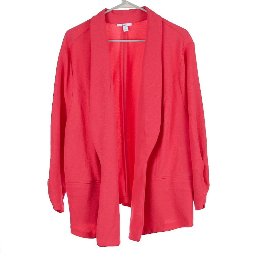 Bar III Plus Size Pink Cardigan Open Blazer Chiffon NWT Women's 3X
